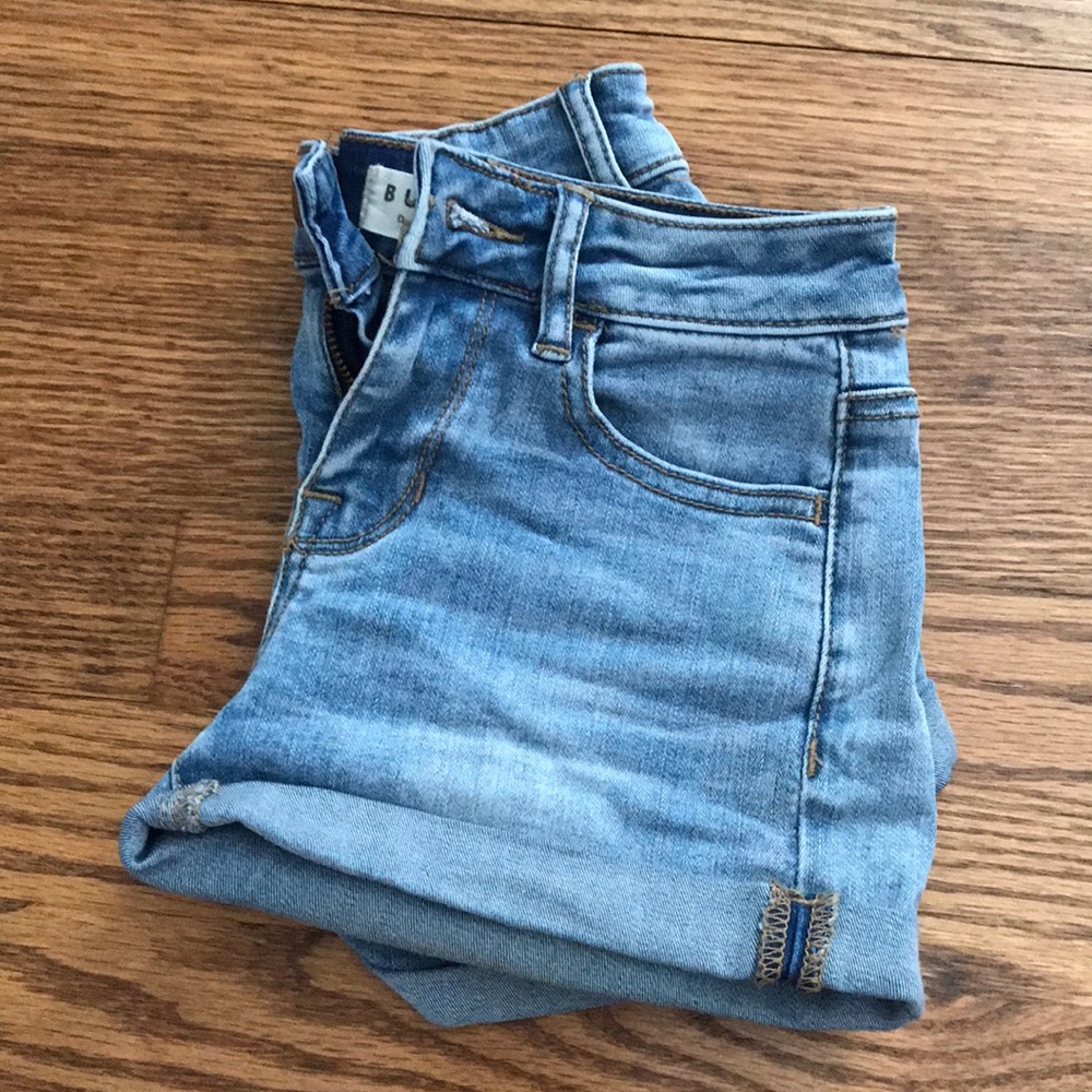 Light blue jean shorts